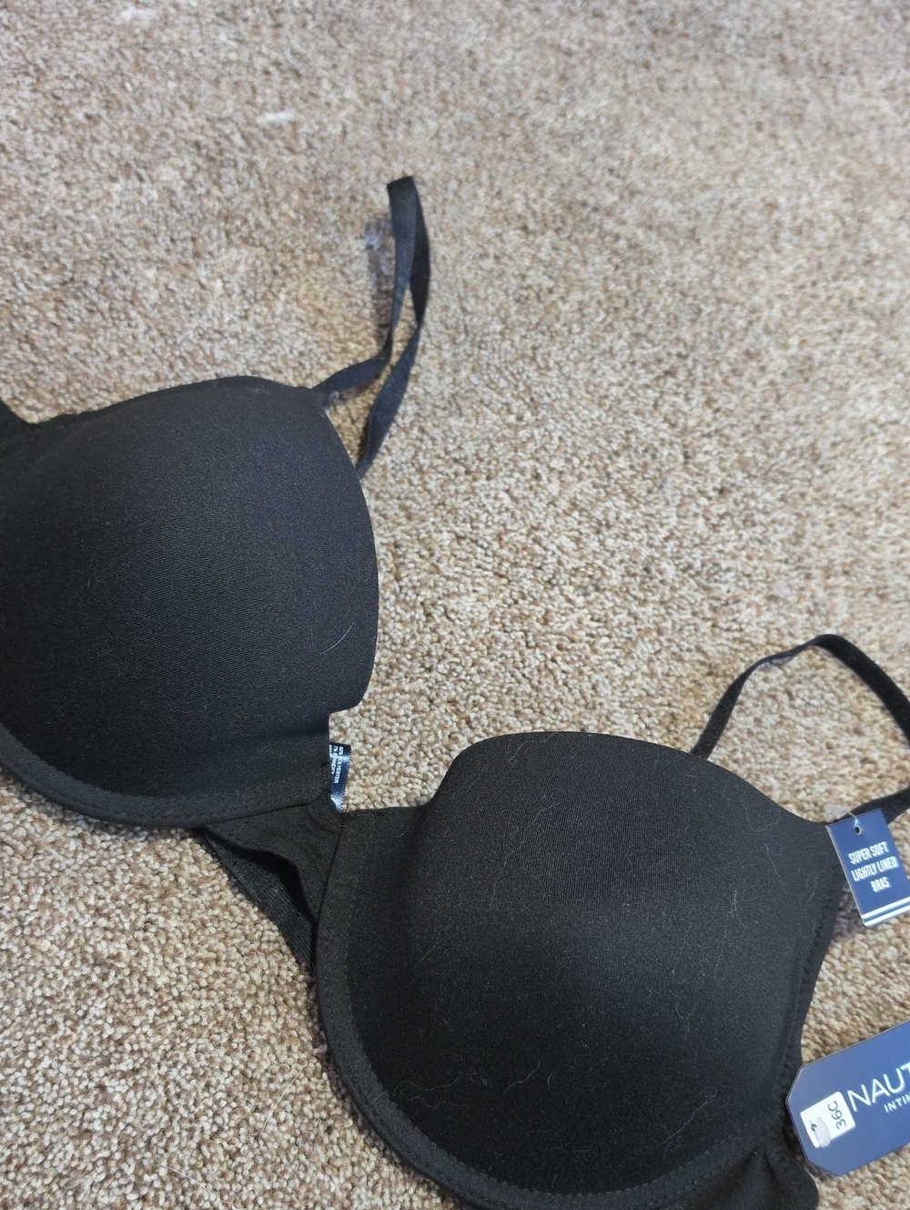 Nwt Black Molded T-Shirt Bra - Nautica 1 Bra 36C Black Super Soft Light Lined